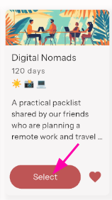  screenshot of first option for starting packing with browse 