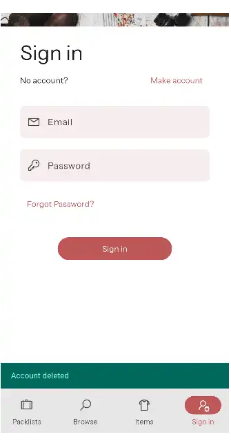 Step 5: Account deleted successfully